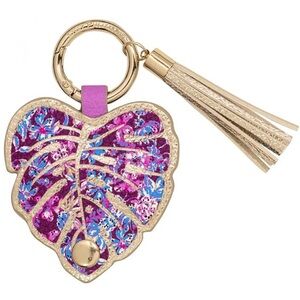 Brand New Lilly Pulitzer AirTag Keychain Case Amerena Cherry Tropical W/ a Twist